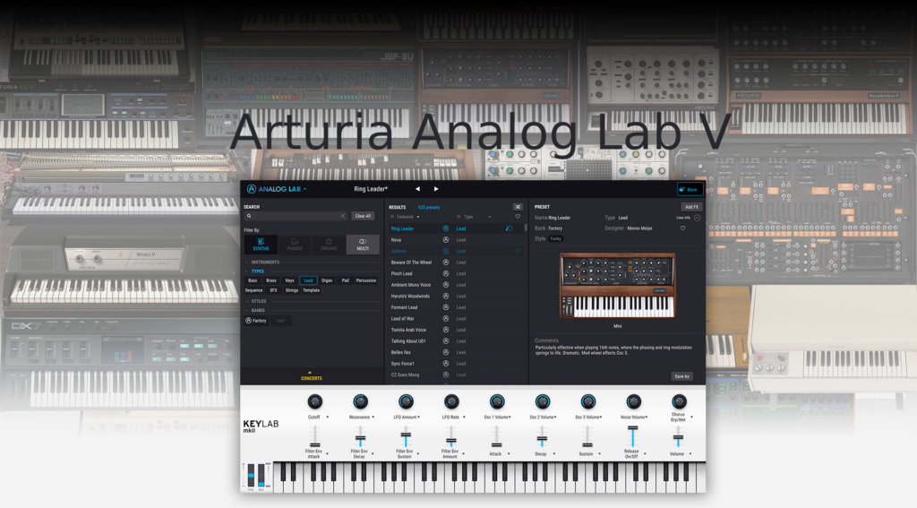 download the new version Arturia Analog lab V