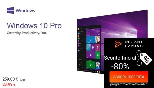 IG Sconto e Promo su Windows 10 Pro