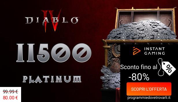 IG Sconto e Promo su Diablo IV - 11.500 Platino (Xbox One / Xbox Series X|S)